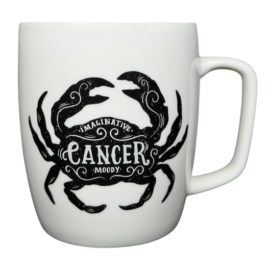 Threshold CANCER Astrology Zodiac Mug featuring a crab design with imaginative and moody text