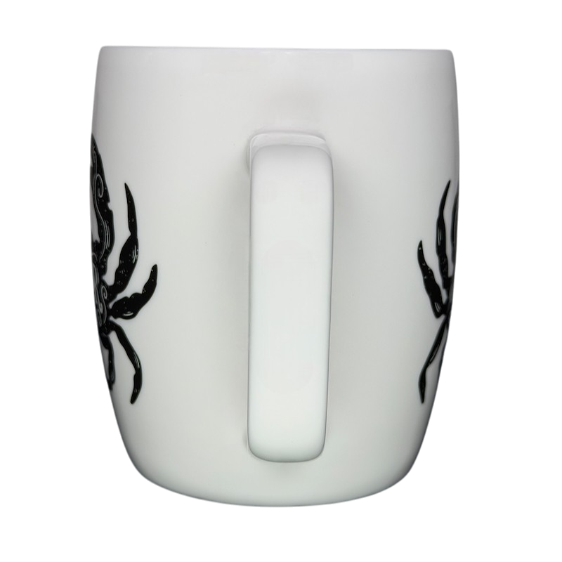 CANCER Astrology Zodiac Mug Threshold featuring a black crab design on a white background