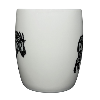 Threshold CAPRICORN Astrology Zodiac Mug featuring a decorative goat design on a white background