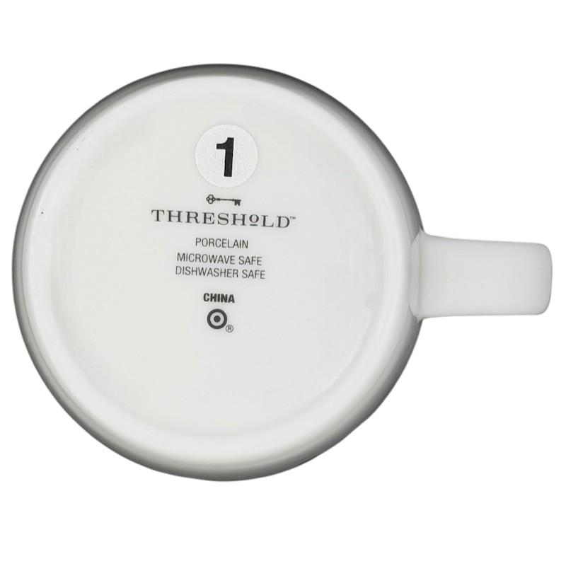 Bottom view of a Threshold CAPRICORN Astrology Zodiac Mug made of porcelain, microwave and dishwasher safe