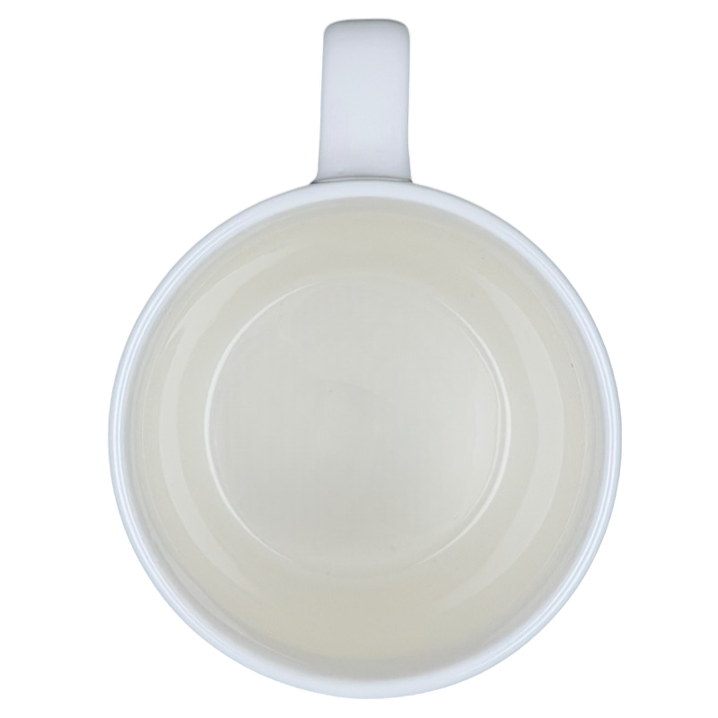 Interior view of a white CAPRICORN Astrology Zodiac Mug Threshold with a smooth finish
