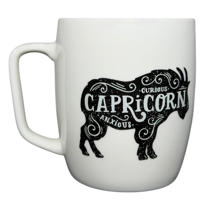 Threshold CAPRICORN Astrology Zodiac Mug featuring a stylish black and white design