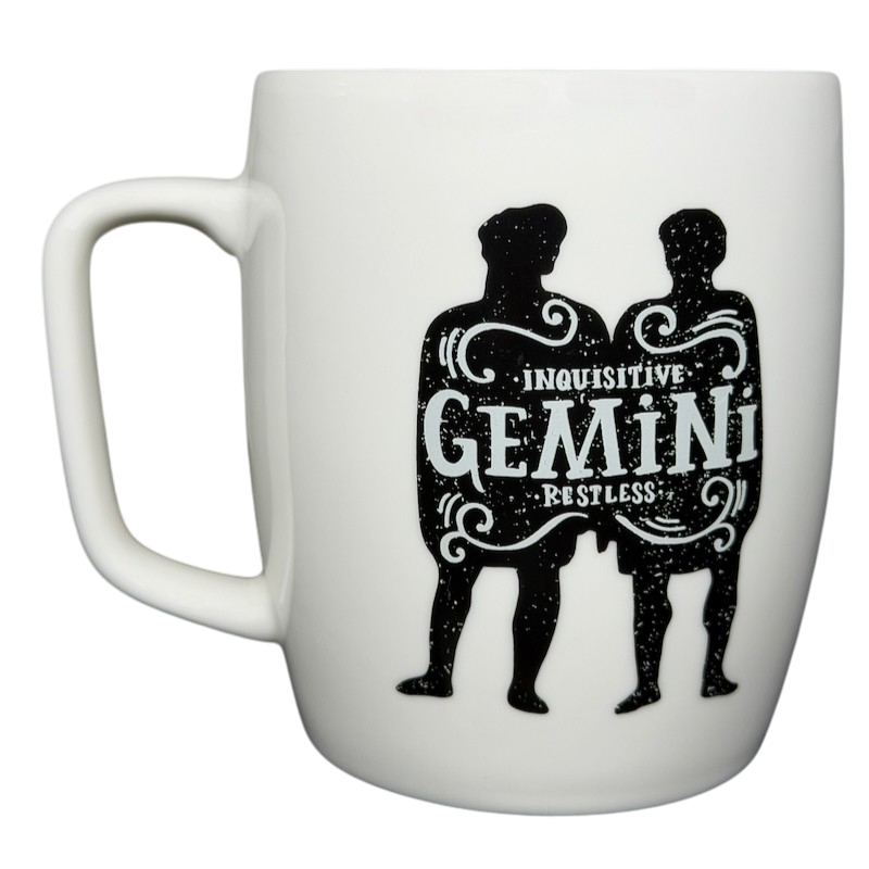 Threshold GEMINI Astrology Zodiac Mug featuring inquisitive and restless Gemini design