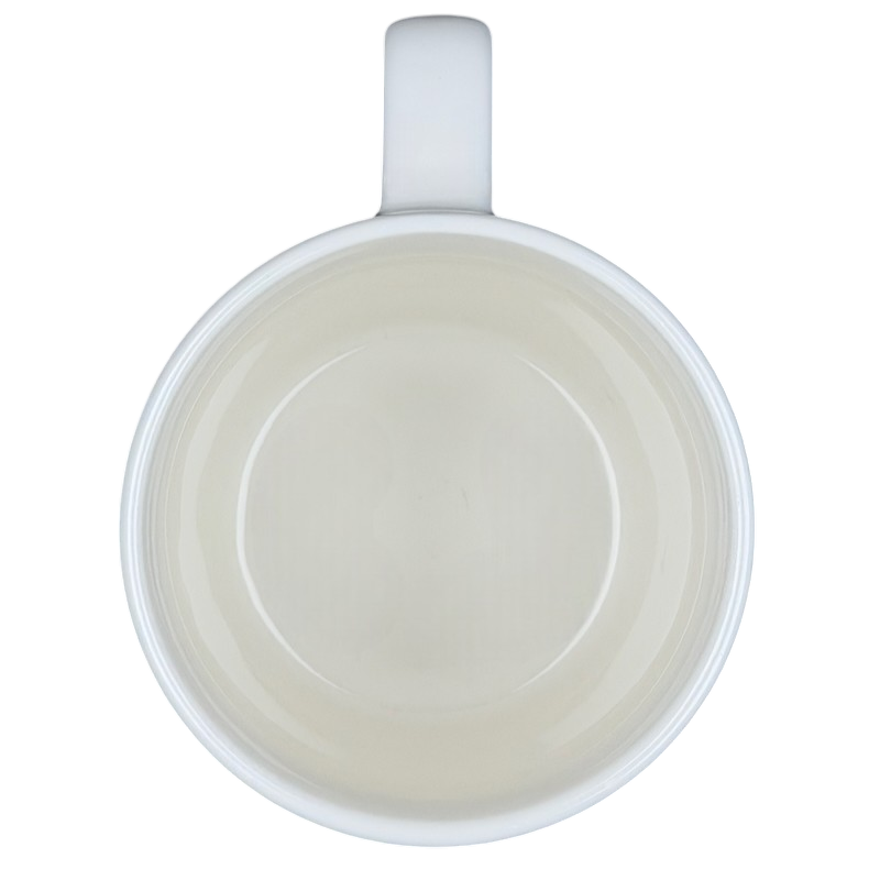 Bottom view of a Threshold GEMINI Astrology Zodiac Mug with a smooth white finish