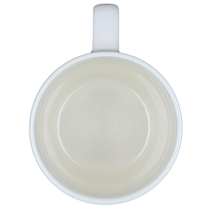 Bottom view of a Threshold GEMINI Astrology Zodiac Mug with a smooth white finish