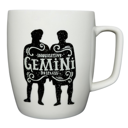 Threshold GEMINI Astrology Zodiac Mug featuring inquisitive and restless silhouettes