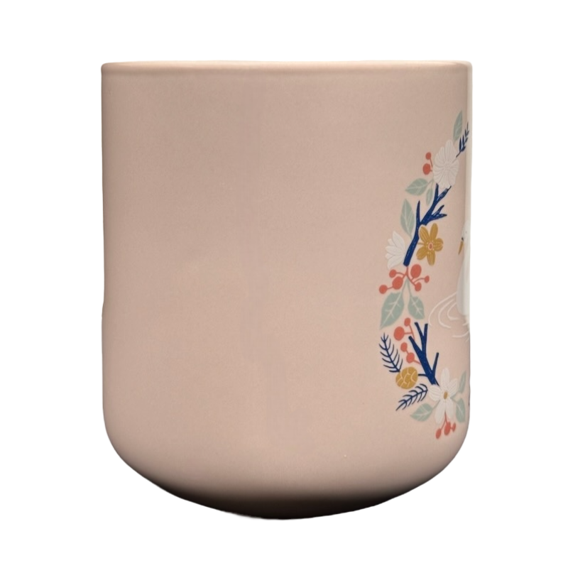 Threshold Hello Lovely Swan Mug in Light Pink with Colorful Floral Design