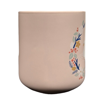 Threshold Hello Lovely Swan Mug in Light Pink with Colorful Floral Design
