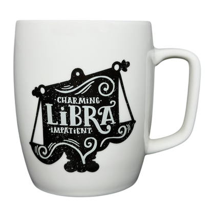Threshold Libra Astrology Zodiac Mug with Charming and Impatient Design for Astrology Lovers