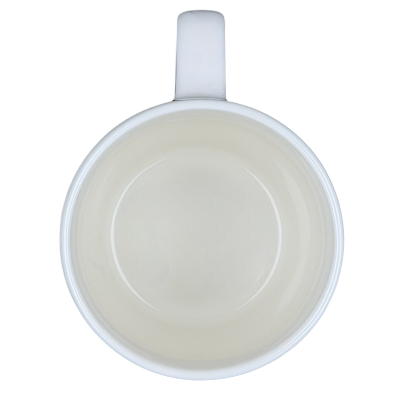 Plain interior of a white mug with a glossy finish, perfect for the Libra Astrology Zodiac Mug Threshold