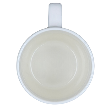Plain interior of a white mug with a glossy finish, perfect for the Libra Astrology Zodiac Mug Threshold
