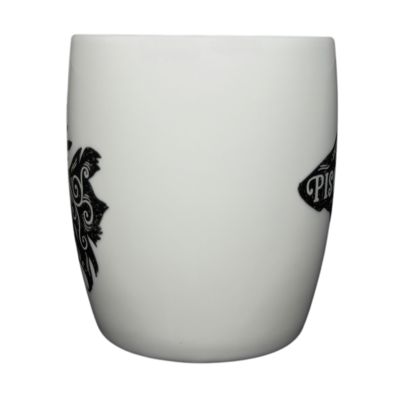 PISCES Astrology Zodiac Mug Threshold with elegant black design and white ceramic finish
