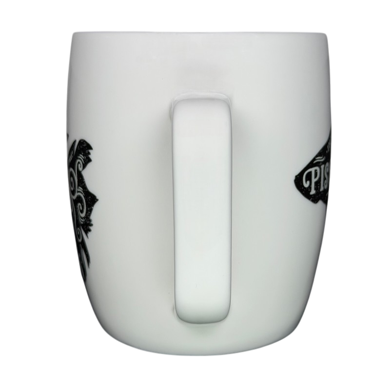PISCES Astrology Zodiac Mug Threshold in white with black intricate designs on the sides