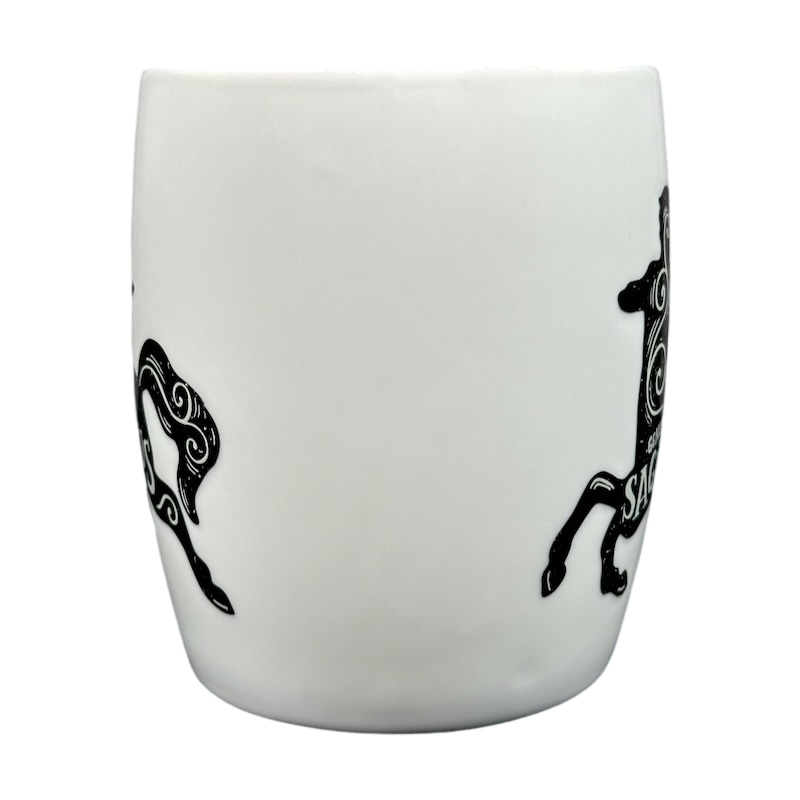 Sagittarius Astrology Zodiac Mug Threshold featuring an elegant design with a galloping archer