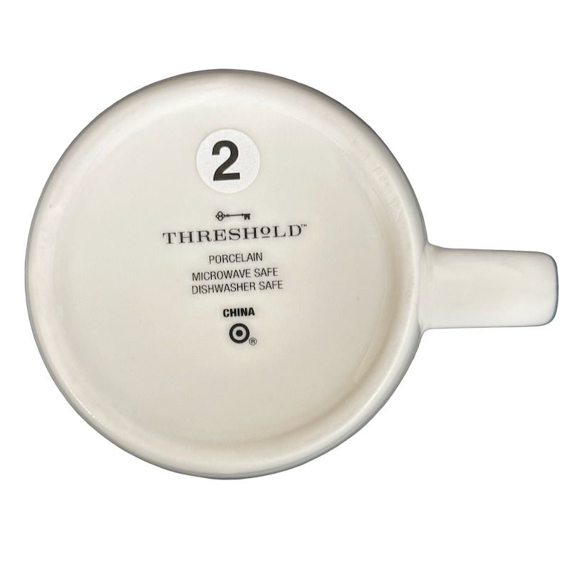 Bottom view of Threshold Sagittarius Astrology Zodiac Mug with microwave and dishwasher safe label