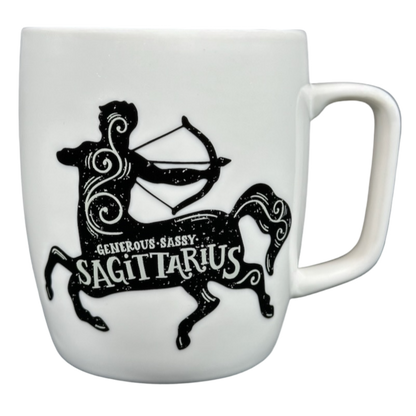 Sagittarius Astrology Zodiac Mug Threshold featuring a stylish archer design and playful text