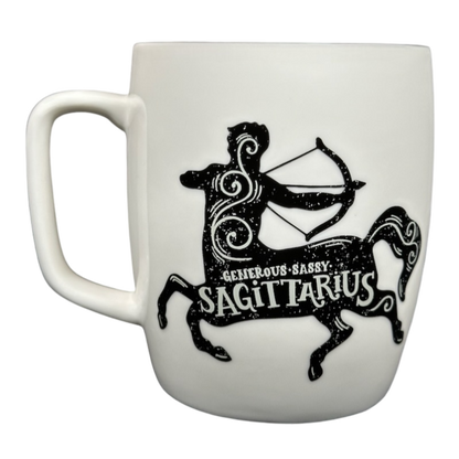 Sagittarius Astrology Zodiac Mug Threshold featuring a centaur design with the word Sagittarius