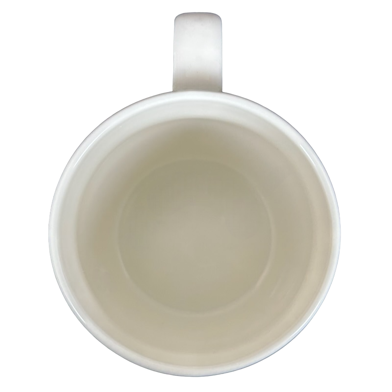 Inside view of the Sagittarius Astrology Zodiac Mug Threshold with a smooth white finish