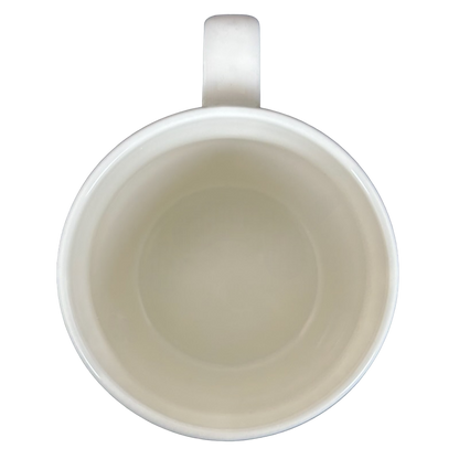 Inside view of the Sagittarius Astrology Zodiac Mug Threshold with a smooth white finish