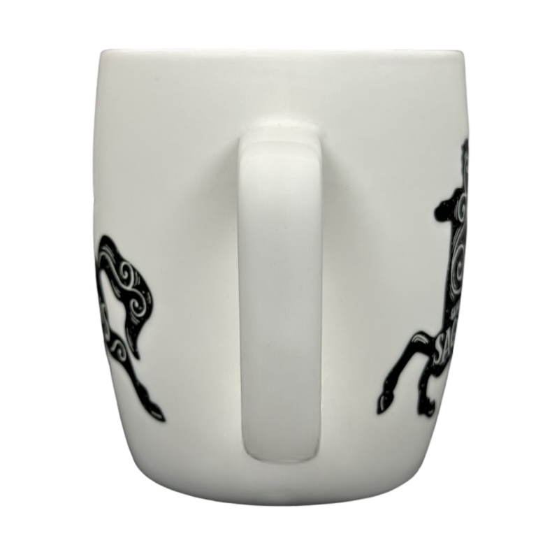 Sagittarius Astrology Zodiac Mug Threshold featuring a minimalist design with black illustrations