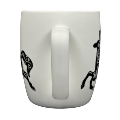Sagittarius Astrology Zodiac Mug Threshold featuring a minimalist design with black illustrations