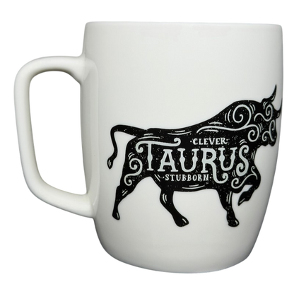 Threshold TAURUS Astrology Zodiac Mug featuring a bull design with clever and stubborn text