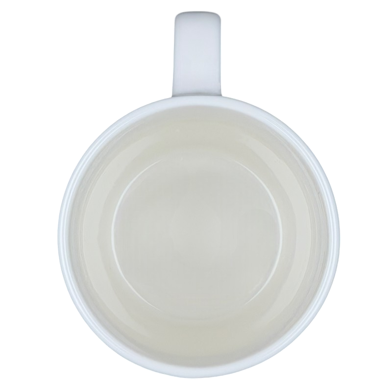 Inside view of the TAURUS Astrology Zodiac Mug Threshold with a smooth white finish