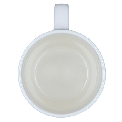 Inside view of the TAURUS Astrology Zodiac Mug Threshold with a smooth white finish