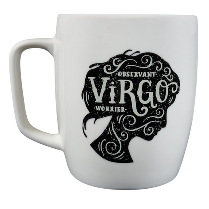 Virgo Astrology Zodiac Mug Threshold featuring an elegant design with the word Virgo