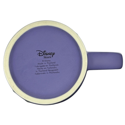 Bottom view of Disney Tinker Bell embossed vintage mug showcasing details and craftsmanship