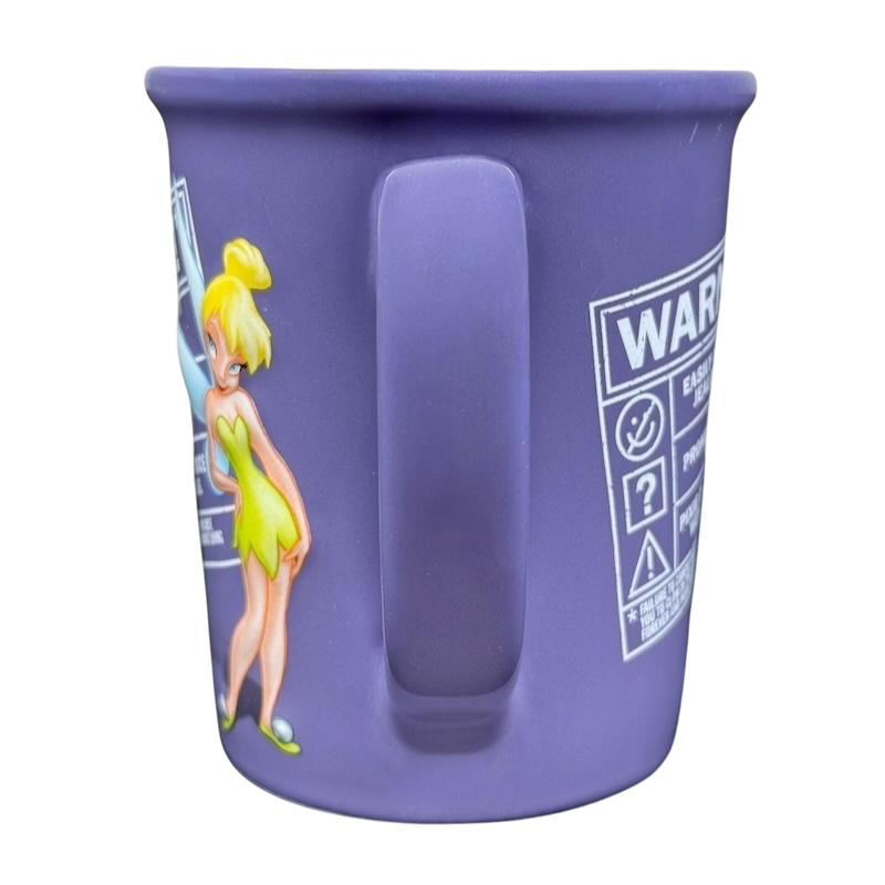 Disney Tinker Bell embossed vintage mug in purple featuring a detailed Tinker Bell design