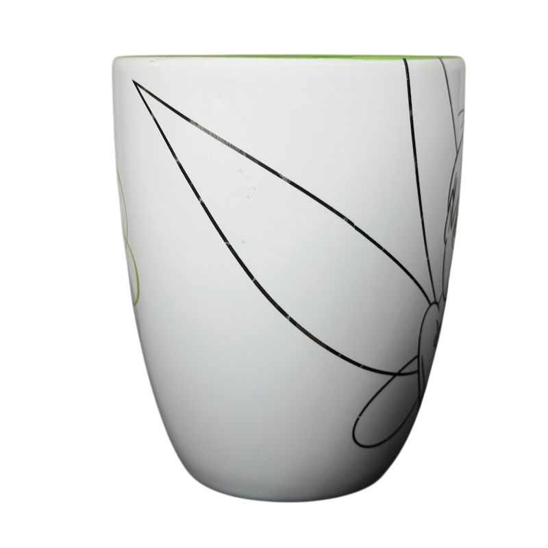 Tinker Bell monogram sparkle collectible mug featuring a sleek design with Tinker Bell's outlines