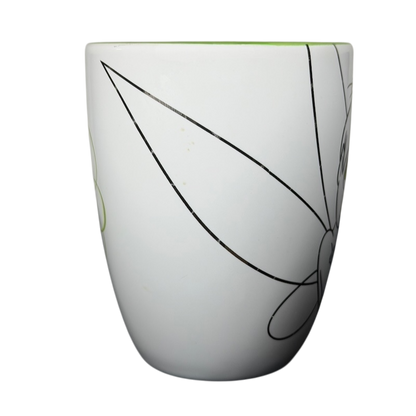Tinker Bell monogram sparkle collectible mug featuring a sleek design with Tinker Bell's outlines