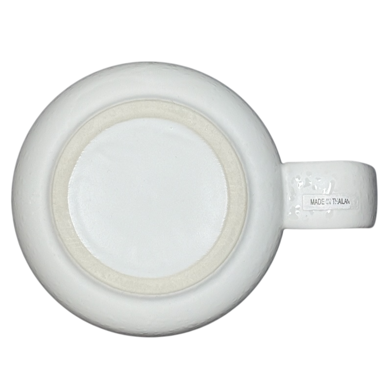 Sara Bareilles tour mug bottom view white ceramic mug showing Made in Italy stamp on handle