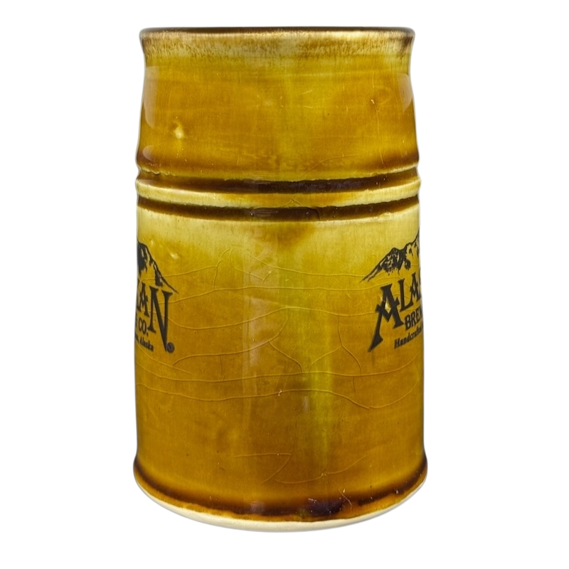 Tom's Pots Alaskan Brewing Co vintage mug with a rustic finish and logo detail