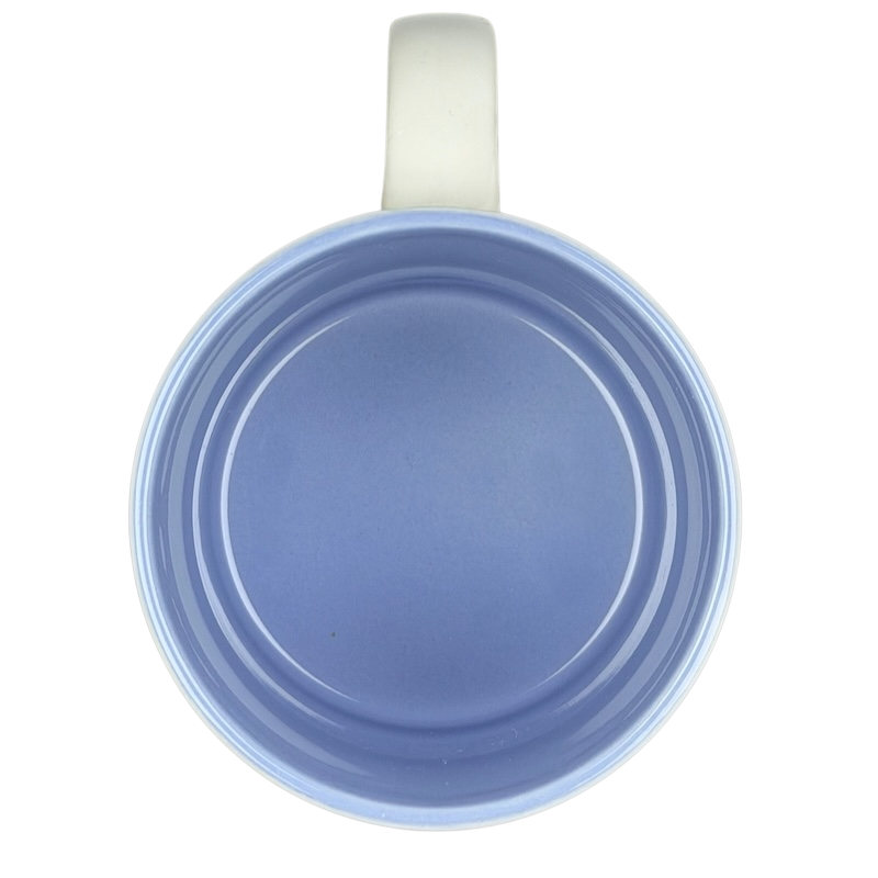 TONI name poetry mug in soft blue color with smooth ceramic finish