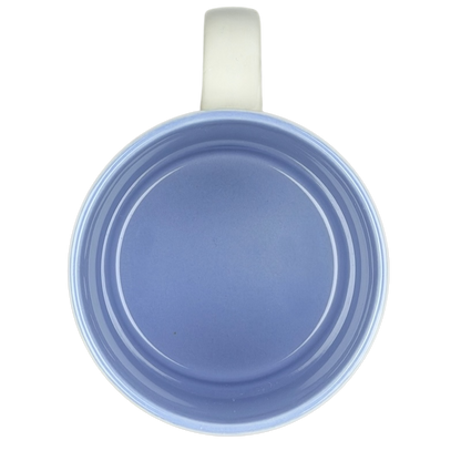 TONI name poetry mug in soft blue color with smooth ceramic finish