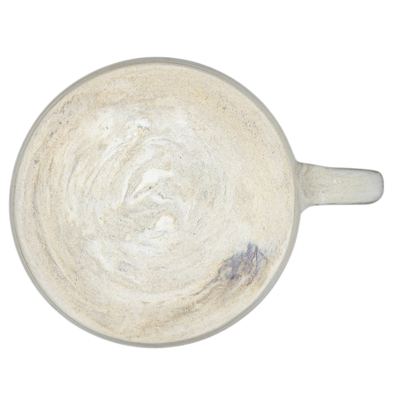 Top view of Duck Yeah! Tooth Hurty Pottery Mug with a smooth, rustic finish and sturdy handle