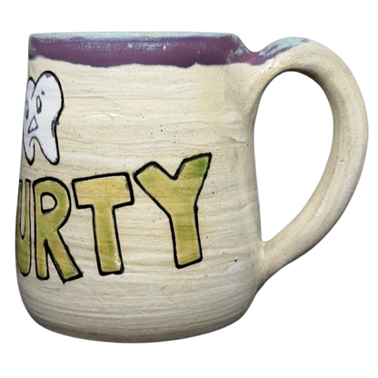 Tooth Hurty Pottery Mug Duck Yeah! with whimsical tooth design and vibrant colors for fun coffee moments