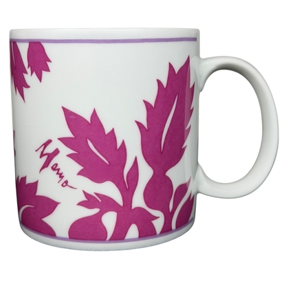 ULU Mamo Magenta Floral vintage Mug featuring vibrant floral patterns and a classic design