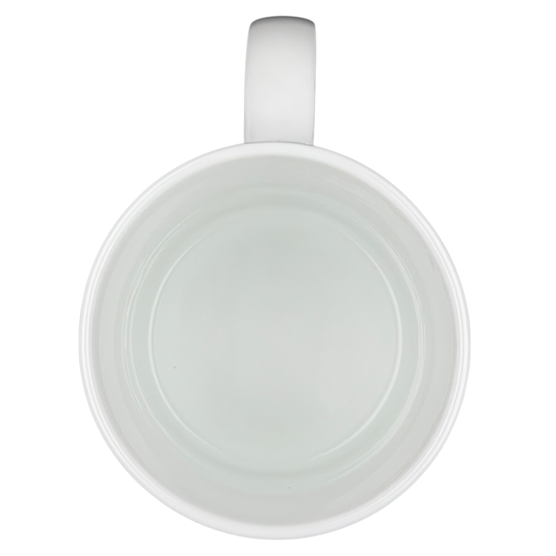 ULU Mamo Magenta Floral vintage Mug view from above showcasing its clean interior and elegant design