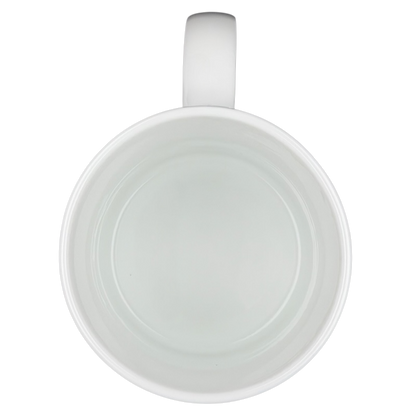 ULU Mamo Magenta Floral vintage Mug view from above showcasing its clean interior and elegant design