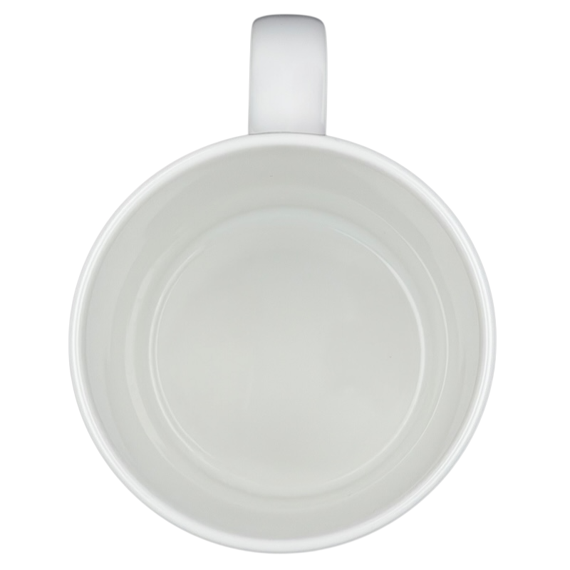 Interior view of the ULU Mamo turquoise floral vintage mug from Island Heritage