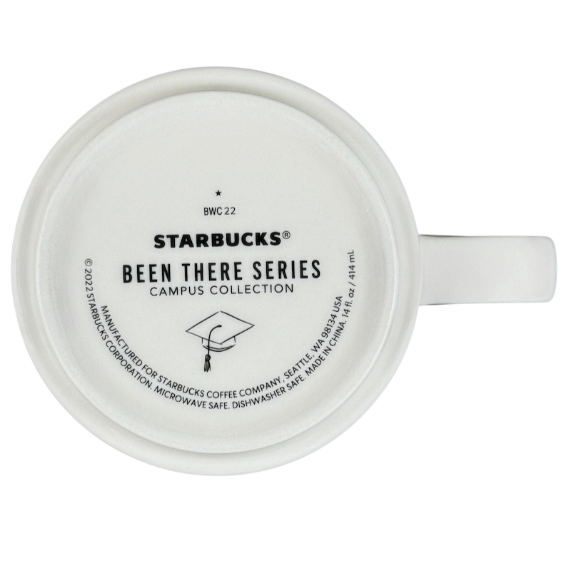 Bottom view of the University of Washington Starbucks mug from the Been There series