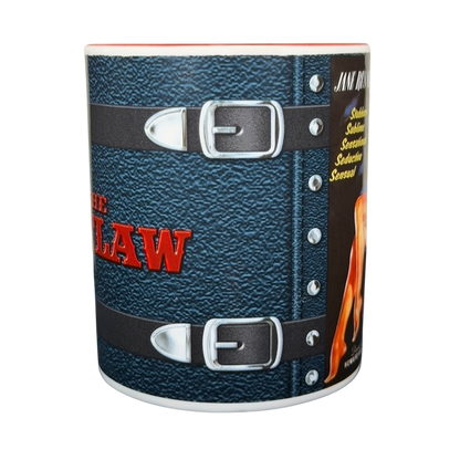 The Outlaw 1941 collectible mug featuring detailed artwork and iconic design elements