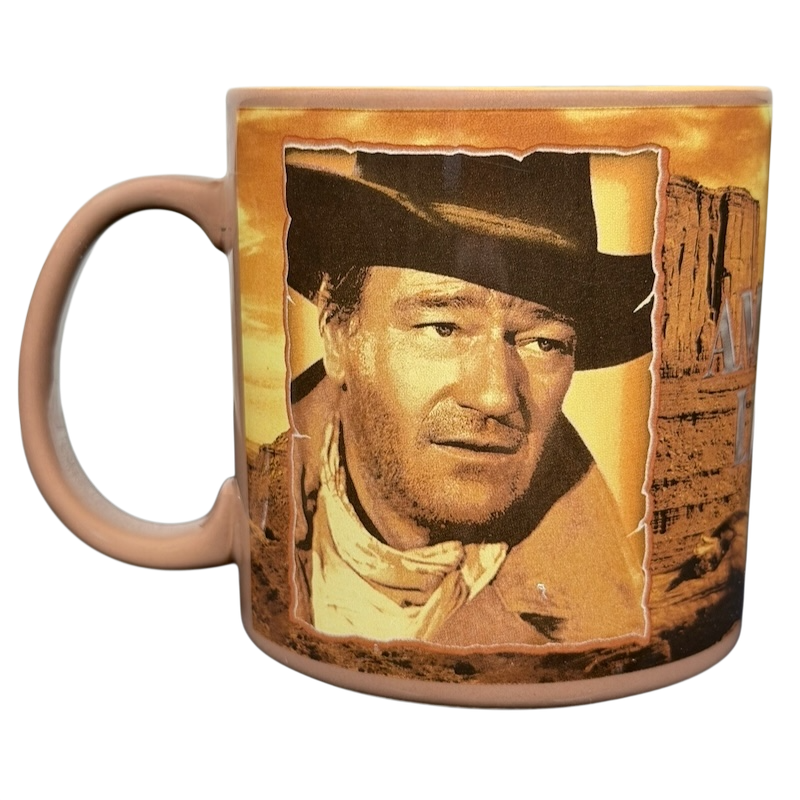 John Wayne Courage Is Being Scared To Death Mug Vandor featuring classic western design and iconic image