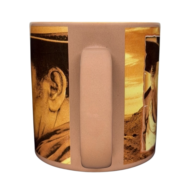 John Wayne Courage Is Being Scared To Death Mug Vandor featuring classic Western art and textured handle