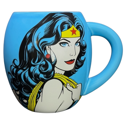 Wonder Woman Barrel Mug Vandor featuring a vibrant design with Wonder Woman's iconic look