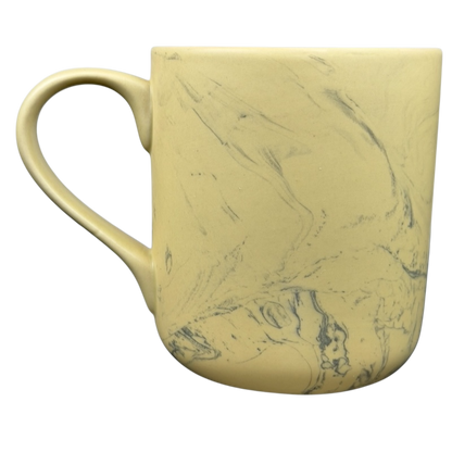 Vermont Fast Food Bear Marble Mug in a soft yellow hue with a unique marble design