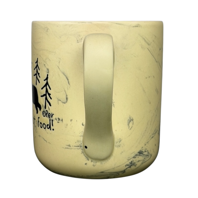 Vermont Fast Food Bear Marble Mug in beige with bear and tree design